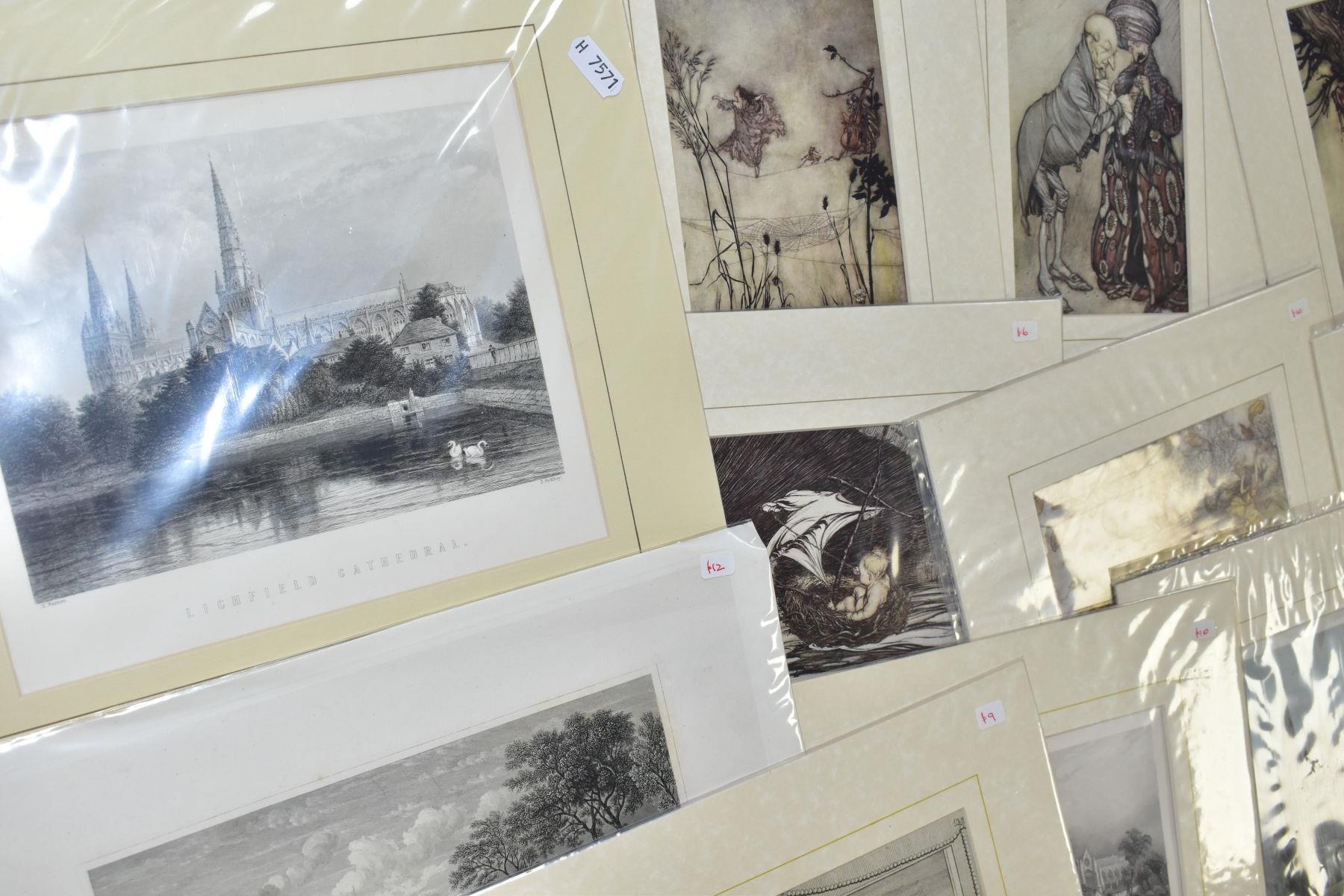 PRINTS, a collection of twenty mounted antique prints comprising ten Arthur Rackham prints from ' - Image 4 of 4
