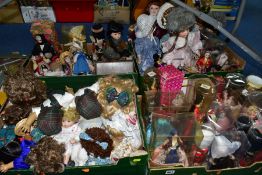 A QUANTITY OF ASSORTED DOLLS, to include several Art Marca dolls, modern collectors dolls