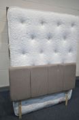 A 4FT6 DIVAN BED, HEADBOARD AND SERENE 1000 POCKET AND MEMORY FOAM MATTRESS