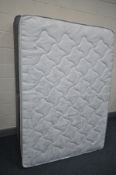 A 4FT6 DIVAN BED AND MATTRESS