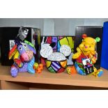 THREE BOXED BRITTO DISNEY FIGURES/MONEY BANK, comprising Winnie the Pooh no 4033896, height 18cm,