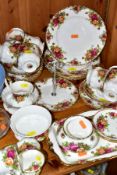 A THIRTY THREE PIECE ROYAL ALBERT OLD COUNTRY ROSES PART TEA SET, comprising a handled cake plate, a