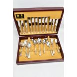 AN 'ARTHUR PRICE OF ENGLAND' WOODEN CANTEEN OF CUTLERY, a forty-four piece set comprising of six