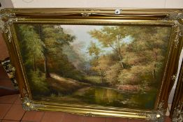 THREE LATER 20TH CENTURY LANDSCAPE OILS ON CANVAS, signed S Muller, T Chilton, and Jimmy, framed