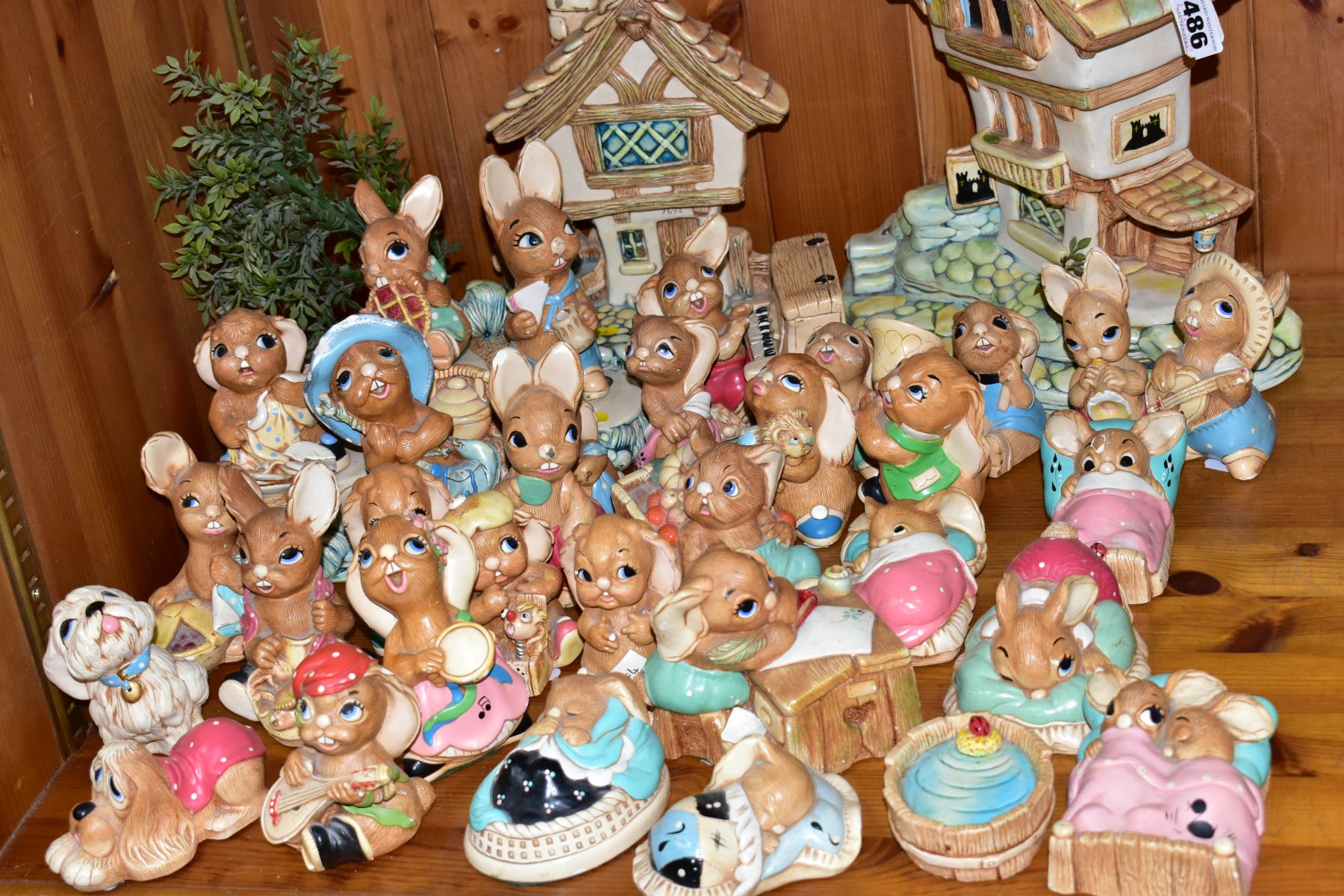 A QUANTITY OF PENDELFIN RABBITS AND ACCESSORIES, comprising Castle Tavern, Cobble Cottage, Picnic