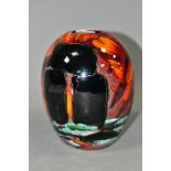 AN ANITA HARRIS ART POTTERY BULBOUS VASE, Stonehenge pattern, signed to base and marked Trial,