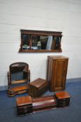 A VICTORIAN MAHOGANY POT CUPBOARD with fielded panels, lock and key width 50cm x depth 39cm x height