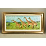 ROLF HARRIS (AUSTRALIAN 1930) 'FOUR GIRAFFES' a limited edition print 71/195, signed bottom right,