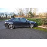 A 2008 SAAB 9-3 SPORT TTiD A FOUR DOOR SALOON CAR in black, with a 1.9l diesel engine, Automatic