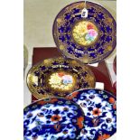 TWO BOXED LIMITED EDITION CAVERSWALL CHINA CO LTD CABINET PLATES, Golden Spring no 37/100, signed to