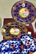 TWO BOXED LIMITED EDITION CAVERSWALL CHINA CO LTD CABINET PLATES, Golden Spring no 37/100, signed to