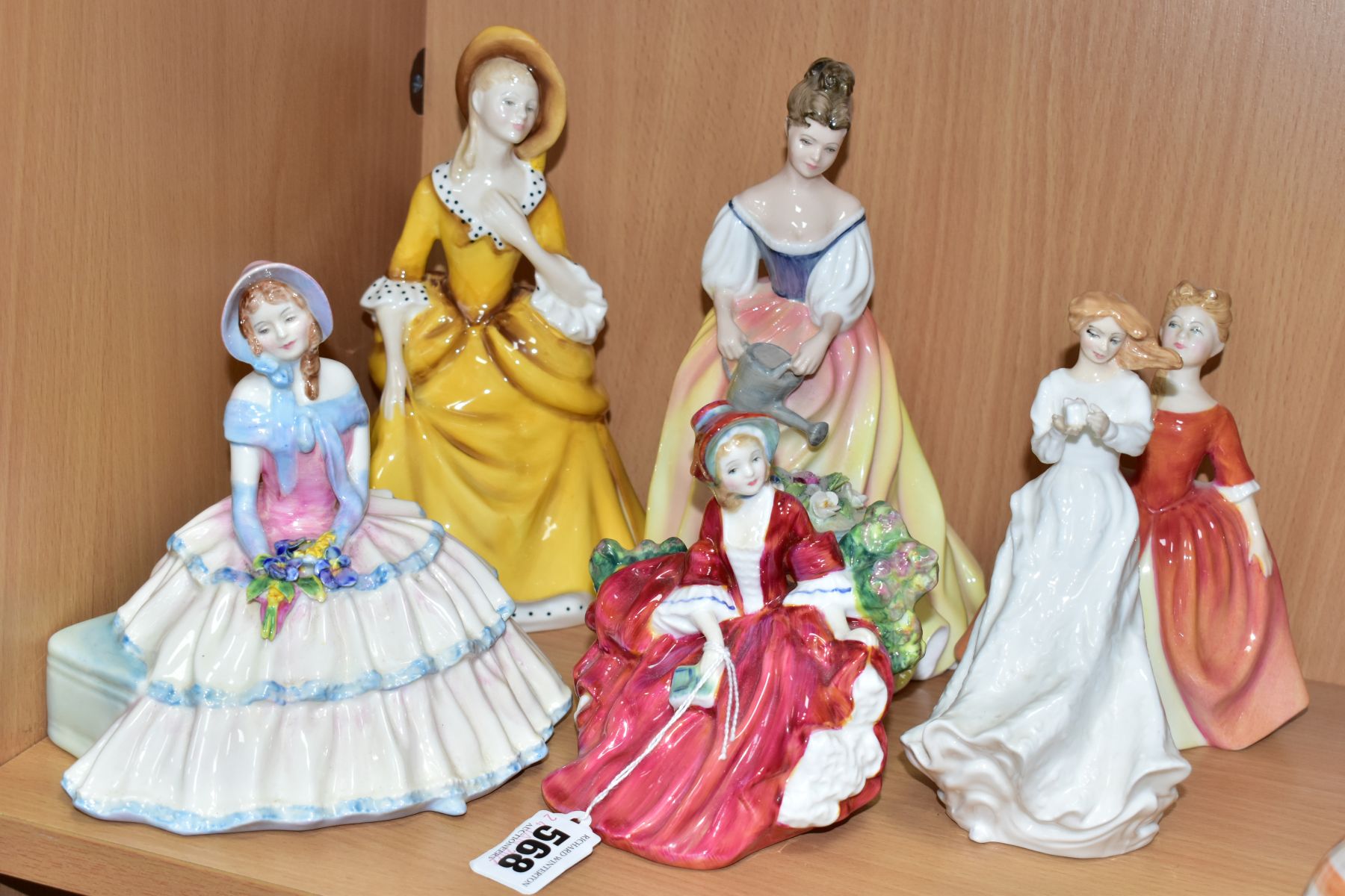 SIX ROYAL DOULTON LADY FIGURES, comprising 'Lydia' HN1908, 'Alexandra' HN3286, 'Sandra' HN2275, '