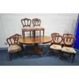 A VICTORIAN MAHOGANY EXTENDING TABLE extended width 150cm depth 113cm height 75cm closed width 113cm