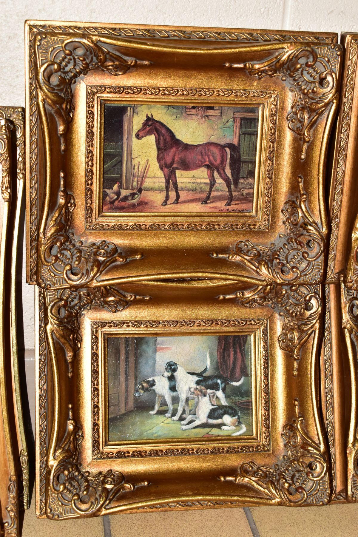 SIX LATER 20TH CENTURY PRINTS OF HOUNDS AND HORSES, comprising four working dog prints and two horse - Image 4 of 8