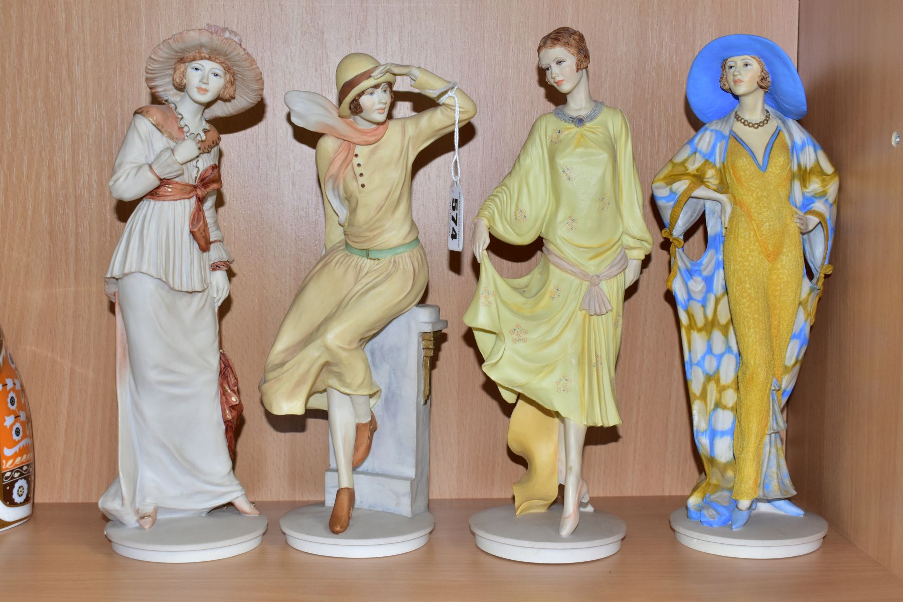 FOUR ROYAL DOULTON RESIN 'CLASSIQUE' FIGURES MODELLED BY TIMOTHY POTTS, comprising Isobel CL3980,