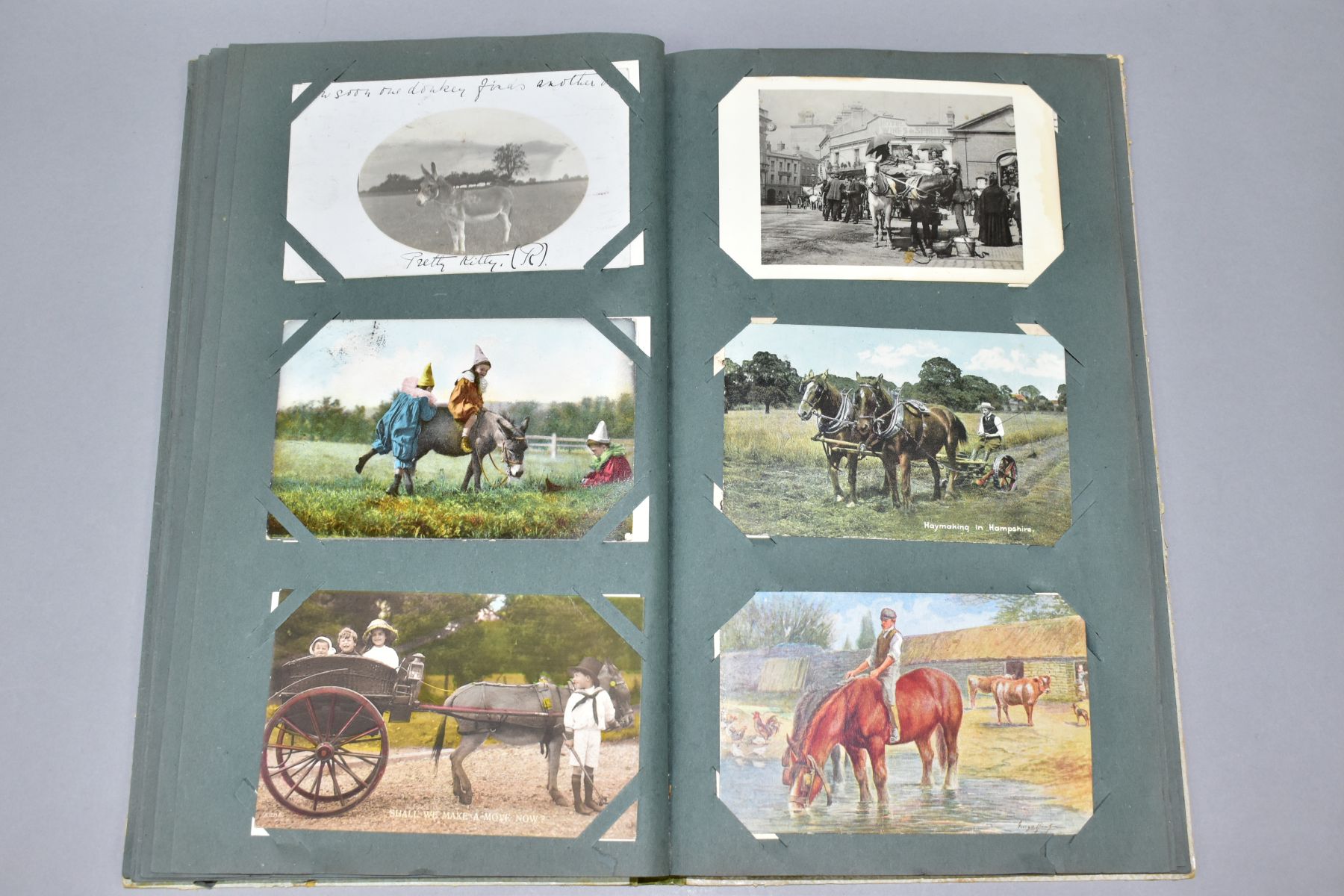 POSTCARDS, approximately 133 Postcards in one album of equine related cards, early-mid 20th century, - Image 7 of 8