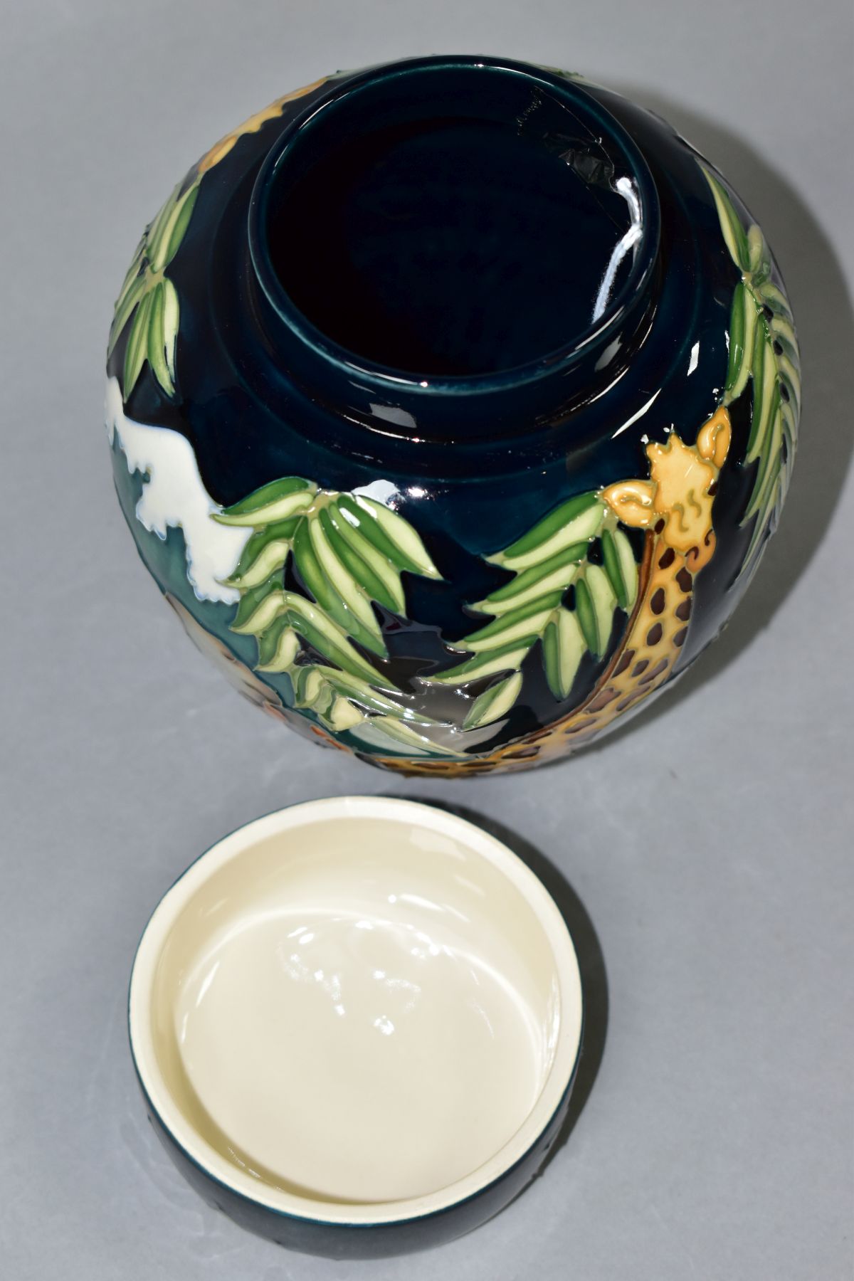 A MOORCROFT POTTERY GINGER JAR, Noahs Ark designed by Rachel Bishop exclusively for Members - Image 5 of 8