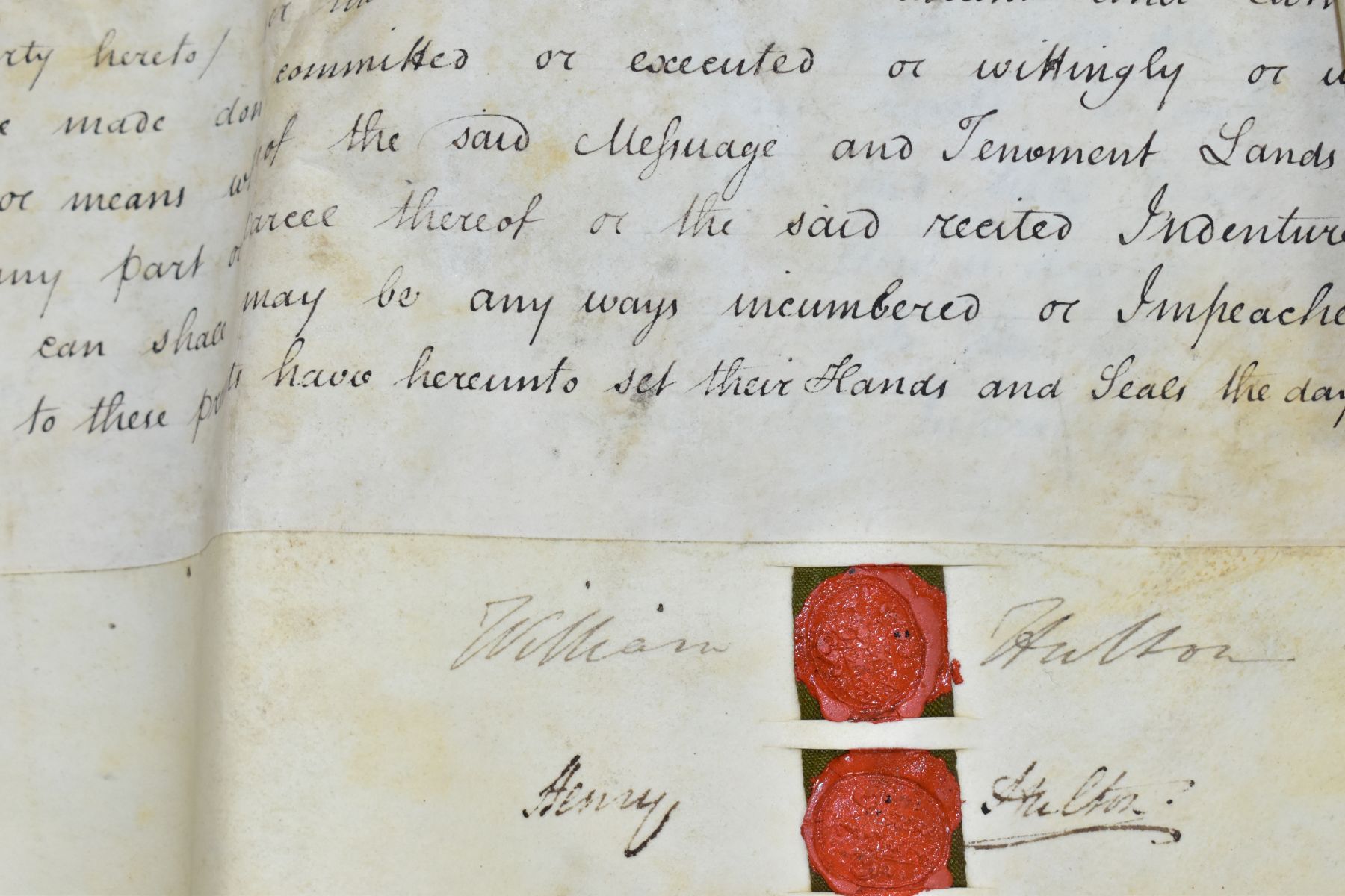 INDENTURES, a collection of approximately sixty-three legal documents dating from 1723 - 1879 and - Image 3 of 4
