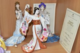 THREE LIMITED EDITION COALPORT FIGURES FROM OPERA HEROINES COLLECTION, comprising Madam Butterfly no