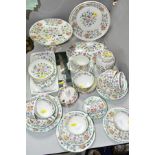 MINTON 'HADDON HALL' TABLE WARES ETC, comprising six cups and saucers, six side plates, two open