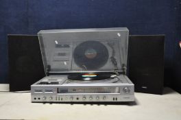 A TOSHIBA SM-2950 STEREO MUSIC CENTRE with speakers (PAT pass and working) (condition- small crack