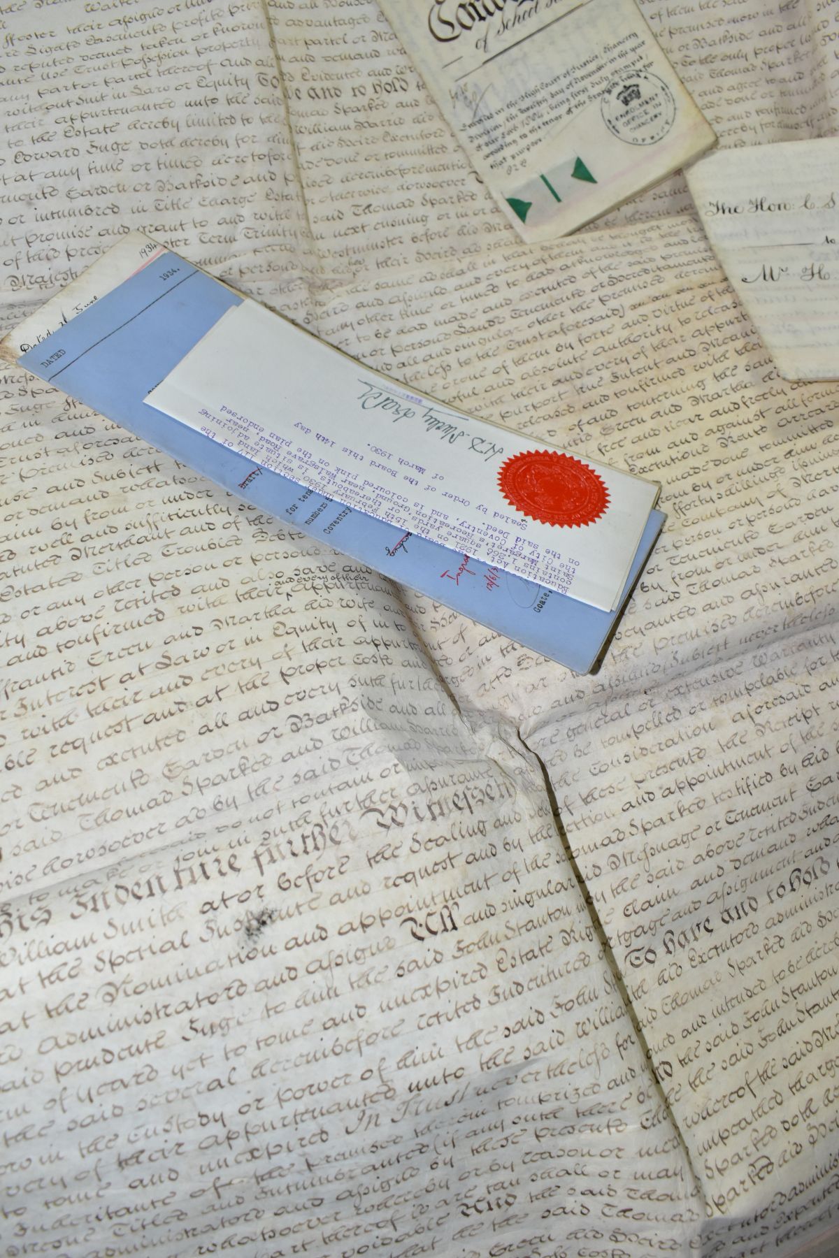 INDENTURES, a collection of approximately forty-five legal documents dating from 1726 1933 and - Image 2 of 4