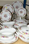 A FIFTY FOUR PIECE ROYAL STAFFORD PATRICIA DINNER SERVICE, comprising two tureens, two sauceboats