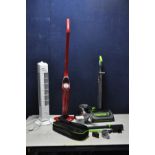 A G TECH AIR RAM 22V UPRIGHT VACUUM CLEANER with attachment pack but no charger, a GTech Multi