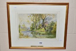 ERNEST WILLIAM HASLEHURST (1866-1949), a 20th Century English School river landscape, signed