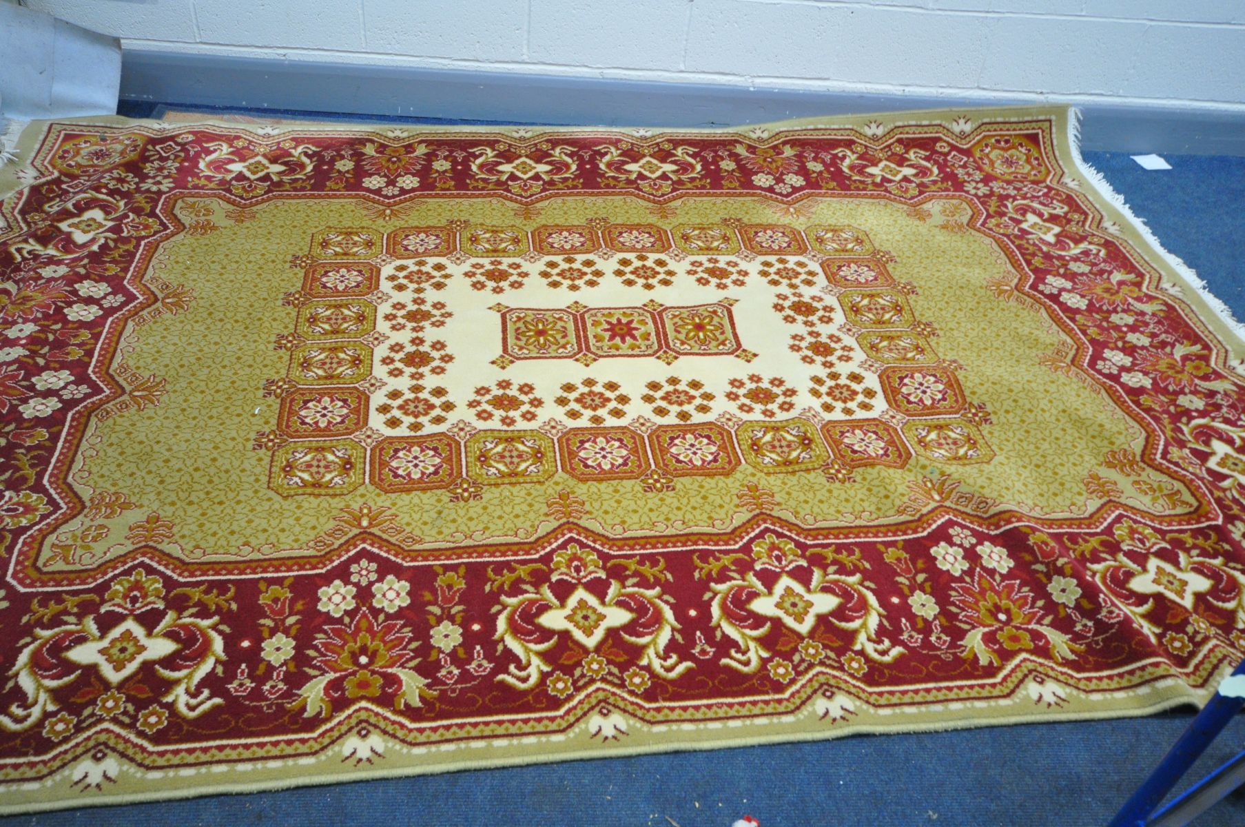 A COLLECTION OF SIX RUGS AND RUNNERS including two small rugs one in hand knotted red, length - Image 5 of 5
