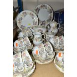A FORTY EIGHT PIECE WEDGWOOD LICHFIELD TEASET AND DINNERWARES, comprising a teapot, hot water jug,