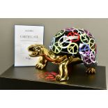 DIEDERIK VAN APPLE / VANAPPLE (DUTCH 1985) 'WORLD PEACE', a limited edition gold turtle sculpture