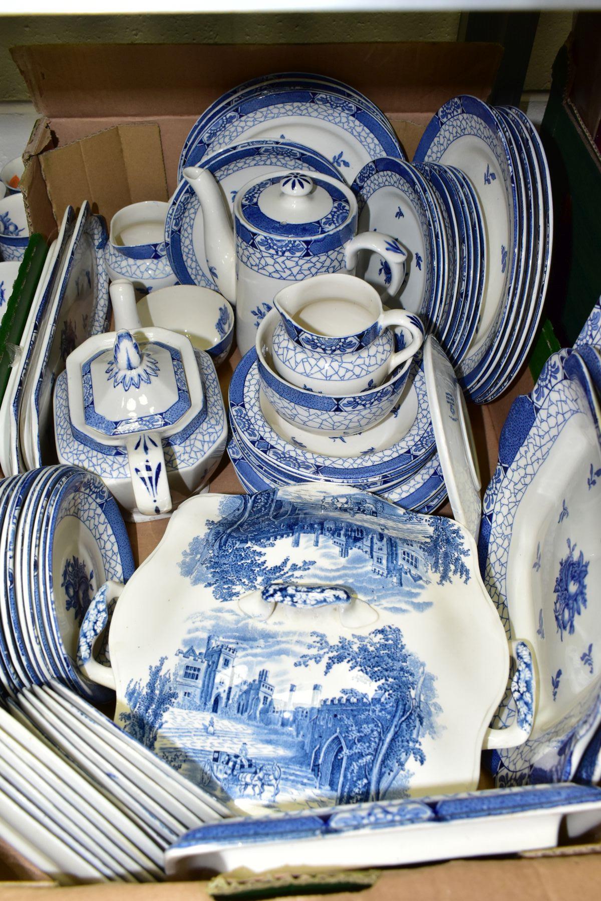 CERAMICS AND GLASS ETC, to include Adams 'Juliet' blue and white part dinner service, Crown Devon - Image 6 of 7