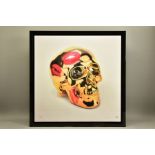 RORY HANCOCK (WALES 1987) 'LOVE ME FOREVER', a signed limited edition print of a skull, 8/95 with