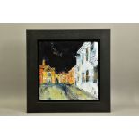 KATHARINE DOVE (BRITISH CONTEMPORARY), BACK STREETS, SALISBURY', a deserted street scene, signed