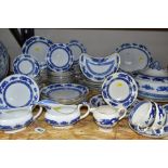 ONE HUNDRED PIECES OF DRAGON PATTERN DINNERWARES BY CAULDON/ROYAL CAULDON AND BOOTHS, comprising a