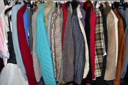 A QUANTITY OF LADIES' AND SOME MEN'S AND CHILDREN'S CLOTHING, approximately forty items to include