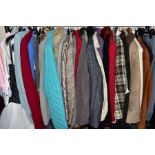 A QUANTITY OF LADIES' AND SOME MEN'S AND CHILDREN'S CLOTHING, approximately forty items to include