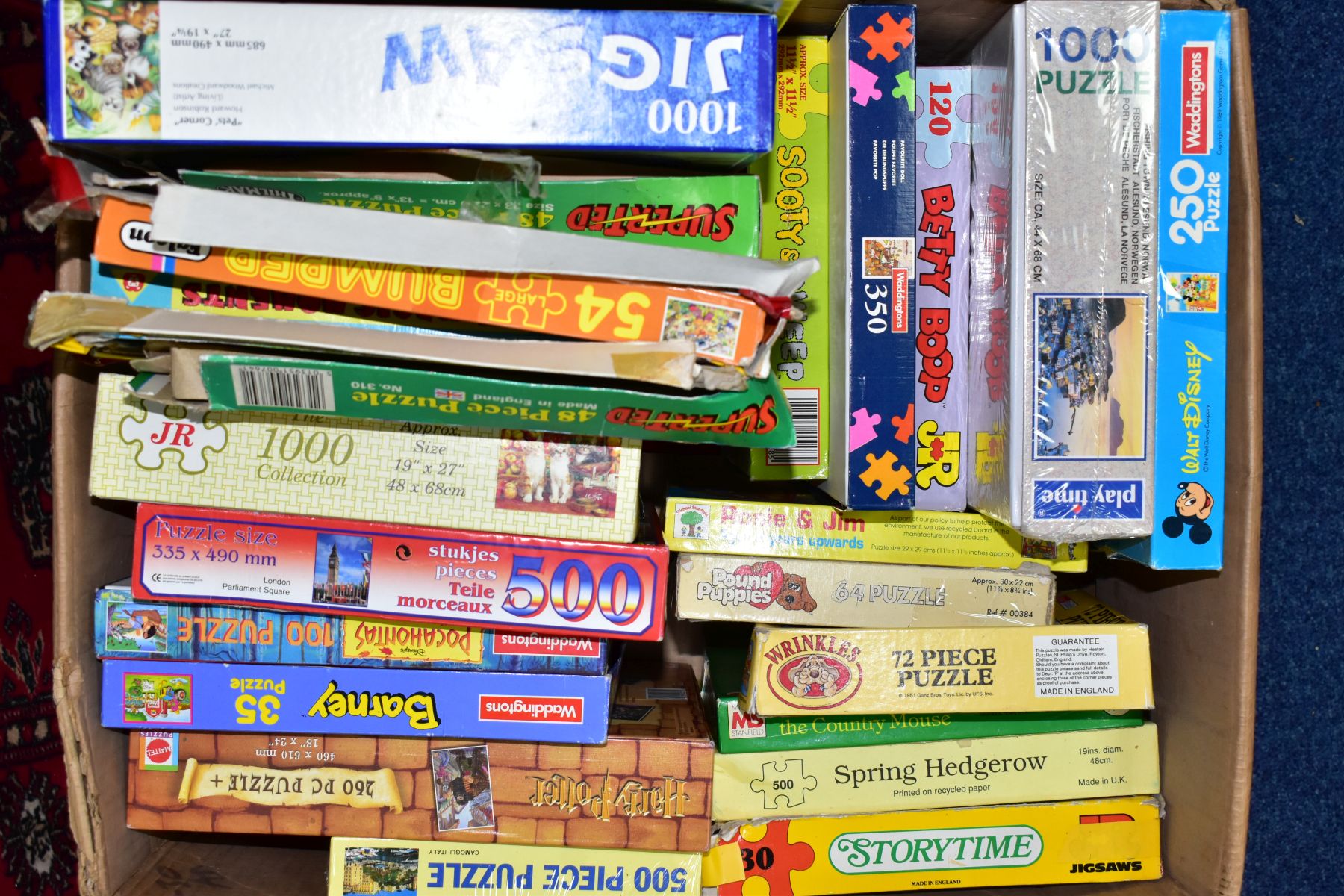 JIGSAW PUZZLES, two boxes containing 40 Puzzles including children's, contents un-checked - Image 2 of 3