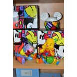 THREE BOXED BRITTO DISNEY FIGURES/MONEY BANK, comprising Winnie the Pooh no 4033896, height 18cm,