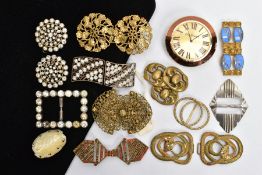 A SELECTION OF EARLY TO MID 20TH CENTURY BELT BUCKLES, twelve buckles in total of various designs,