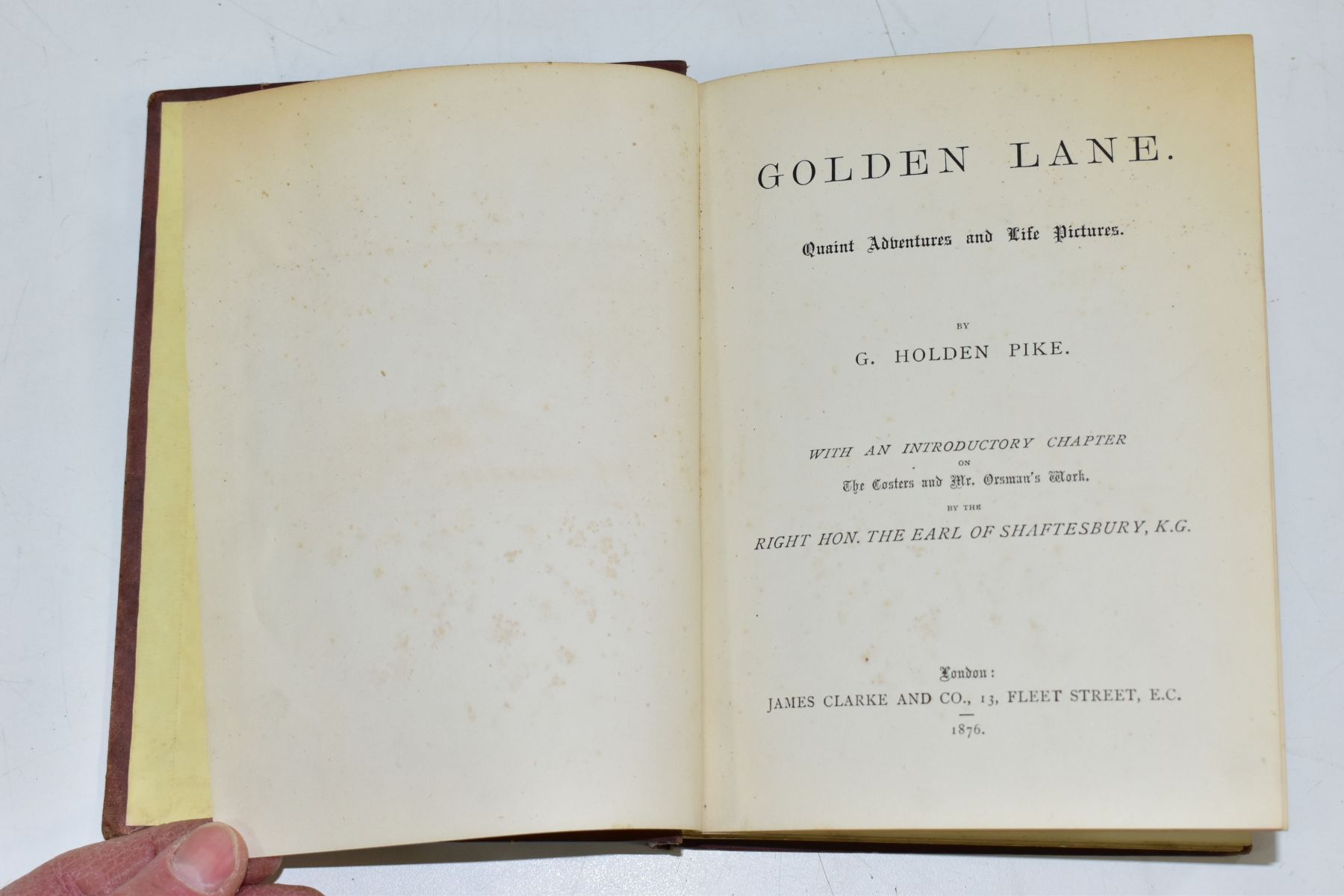 PIKE; Holden, G. Golden Lane. Quaint Adventures and Life Pictures with an introductory chapter on - Image 3 of 7