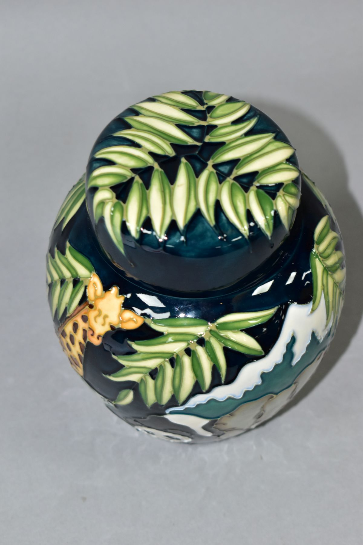 A MOORCROFT POTTERY GINGER JAR, Noahs Ark designed by Rachel Bishop exclusively for Members - Image 4 of 8