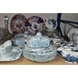 TWO LATE VICTORIAN/EARLY TWENTIETH CENTURY CERAMIC PART DINNER SERVICES AND TWO LATE 19TH CENTURY