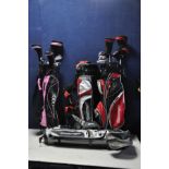 TWO SETS OF SLAZENGER GOLF CLUBS comprising of a ladies and mens Slazenger golf set with manual golf