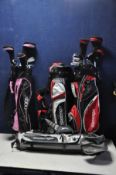 TWO SETS OF SLAZENGER GOLF CLUBS comprising of a ladies and mens Slazenger golf set with manual golf