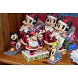 SIX BOXED ENESCO WALT DISNEY SHOWCASE COLLECTION DISNEY TRADITIONS RESIN ORNAMENTS, designed by