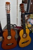 TWO THREE QUARTER SIZE SIX STRING ACOUSTIC GUITARS, comprising an Encore Model no.ENC36N and a 570