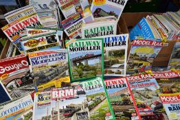 MAGAZINES, three boxes mainly comprise of Railway Modelling and a small selection of history