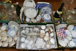 SIX BOXES OF CERAMICS AND GLASS ETC, to include a Royal Cauldon GWR hotels fruit bowl, Duchess '